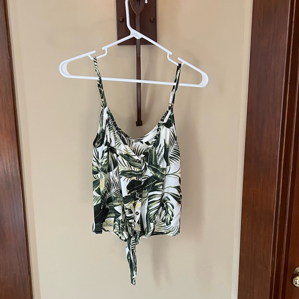 H&M tie front shirt